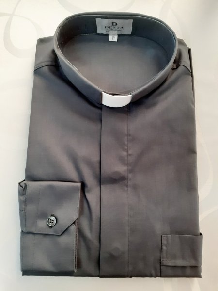 CAMICIA M/L GRIGIO SCURO