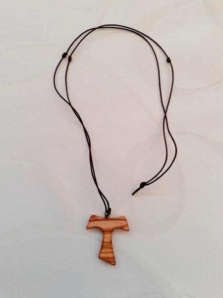 COLLANA TAU IN LEGNO DI OLIVO GRANDE